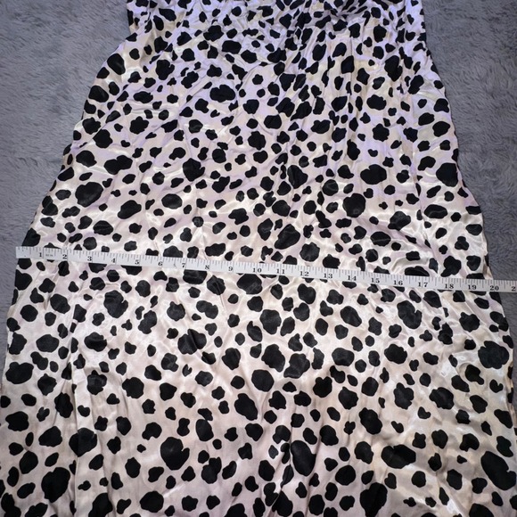 Anthropologie Women's Medium‎ Animal Print Lace Trim Slip Dress Midi Black NEW - Picture 13 of 16